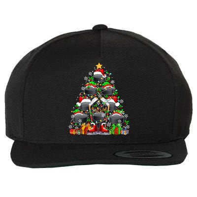 Group Santa Hockey Equipt As Xmas Tree Costume Player Meaningful Gift Wool Snapback Cap