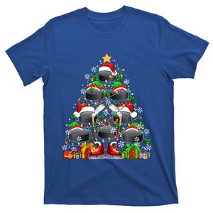 Group Santa Hockey Equipt As Xmas Tree Costume Player Meaningful Gift T-Shirt