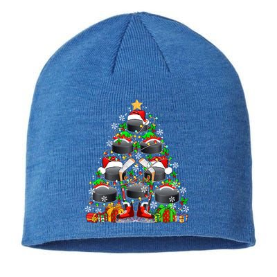 Group Santa Hockey Equipt As Xmas Tree Costume Player Meaningful Gift Sustainable Beanie