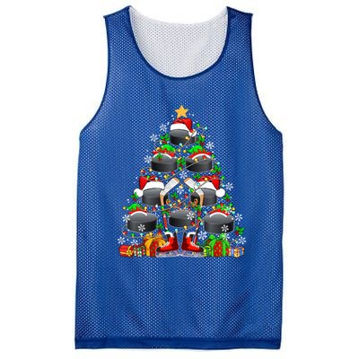 Group Santa Hockey Equipt As Xmas Tree Costume Player Meaningful Gift Mesh Reversible Basketball Jersey Tank