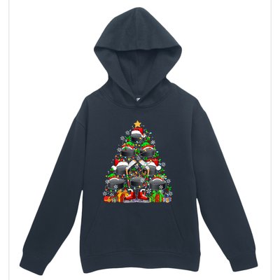 Group Santa Hockey Equipt As Xmas Tree Costume Player Meaningful Gift Urban Pullover Hoodie