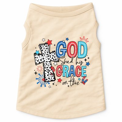 God Shed His Grace On Thee Ameria 1776 Patriotic 4th Of July Doggie Tank