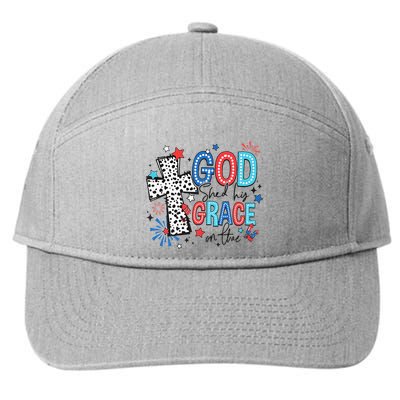 God Shed His Grace On Thee Ameria 1776 Patriotic 4th Of July 7-Panel Snapback Hat
