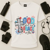 God Shed His Grace On Thee Ameria 1776 Patriotic 4th Of July Cooling Performance Crew T-Shirt