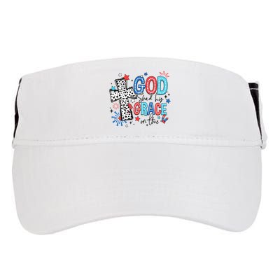 God Shed His Grace On Thee Ameria 1776 Patriotic 4th Of July Adult Drive Performance Visor