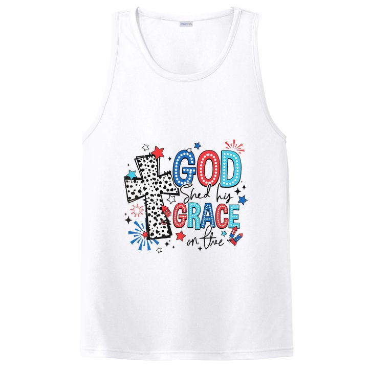 God Shed His Grace On Thee Ameria 1776 Patriotic 4th Of July PosiCharge Competitor Tank