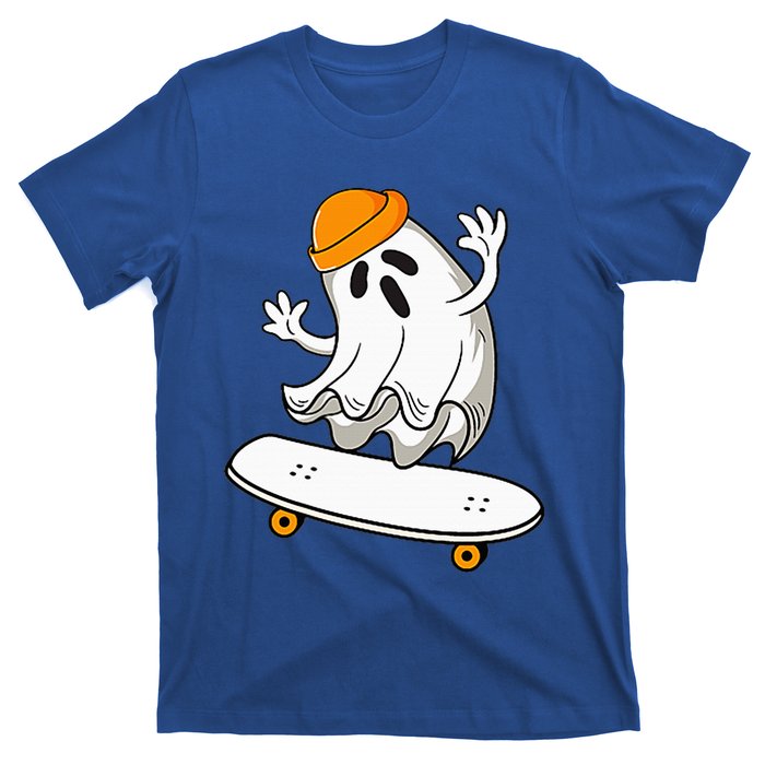 Ghost Skateboarding Halloween Skateboard T-Shirt