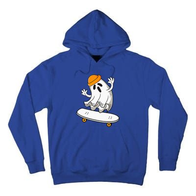 Ghost Skateboarding Halloween Skateboard Tall Hoodie