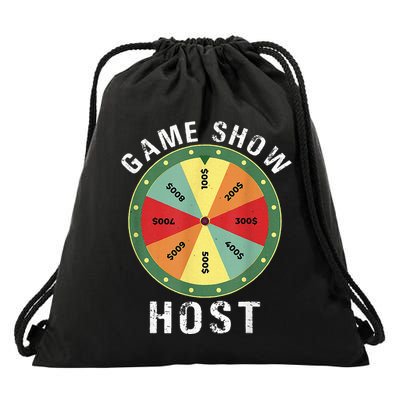 Game Show Host Trivia Board Game Night Questions Vintage Drawstring Bag