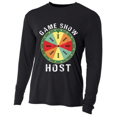 Game Show Host Trivia Board Game Night Questions Vintage Cooling Performance Long Sleeve Crew