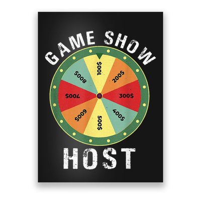 Game Show Host Trivia Board Game Night Questions Vintage Poster