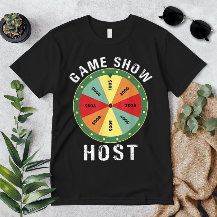 Game Show Host Trivia Board Game Night Questions Vintage Premium T-Shirt
