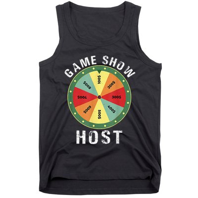 Game Show Host Trivia Board Game Night Questions Vintage Tank Top