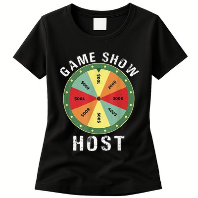 Game Show Host Trivia Board Game Night Questions Vintage Womens T-Shirt