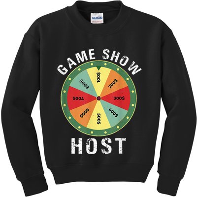 Game Show Host Trivia Board Game Night Questions Vintage Kids Sweatshirt