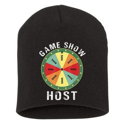 Game Show Host Trivia Board Game Night Questions Vintage Short Acrylic Beanie