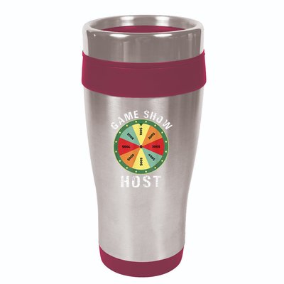 Game Show Host Trivia Board Game Night Questions Vintage 16oz Travel Tumbler