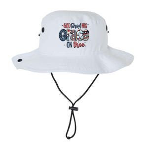 God Shed His Grace On Thee 4th Of July Groovy Patriotic Legacy Cool Fit Booney Bucket Hat