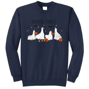 Goose Sheet Halloween Funny Ghoul Ghost Cute Pumpkin Sweatshirt