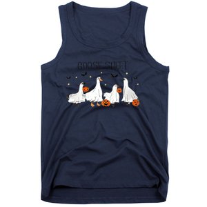 Goose Sheet Halloween Funny Ghoul Ghost Cute Pumpkin Tank Top