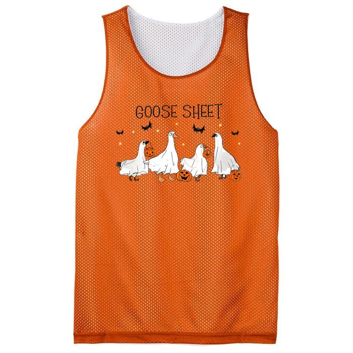 Goose Sheet Halloween Funny Ghoul Ghost Cute Pumpkin Mesh Reversible Basketball Jersey Tank