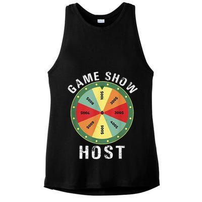 Game Show Host Trivia Board Game Night Questions Vintage Ladies PosiCharge Tri-Blend Wicking Tank