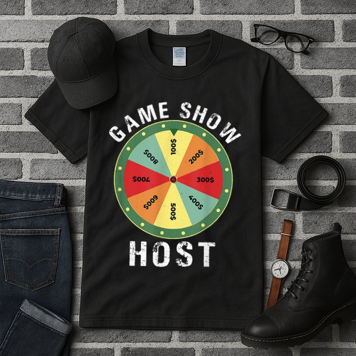 Game Show Host Trivia Board Game Night Questions Vintage Tall T-Shirt