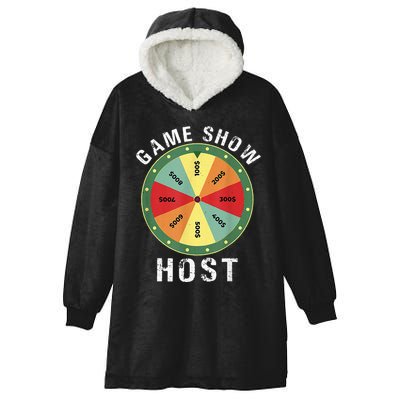 Game Show Host Trivia Board Game Night Questions Vintage Hooded Wearable Blanket