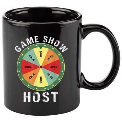 Game Show Host Trivia Board Game Night Questions Vintage 11oz C Handle Ceramic Mug