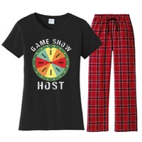 Game Show Host Trivia Board Game Night Questions Vintage Women's Flannel Pajama Set