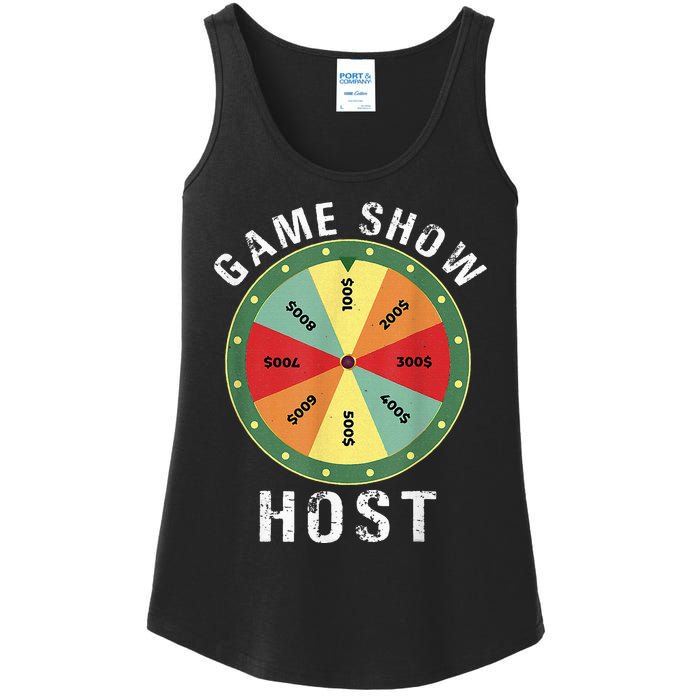 Game Show Host Trivia Board Game Night Questions Vintage Ladies Essential Tank