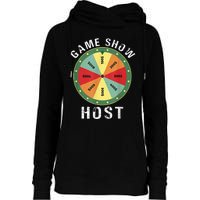 Game Show Host Trivia Board Game Night Questions Vintage Womens Funnel Neck Pullover Hood