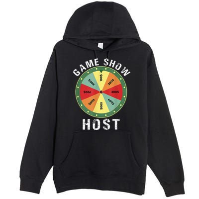 Game Show Host Trivia Board Game Night Questions Vintage Premium Pullover Hoodie