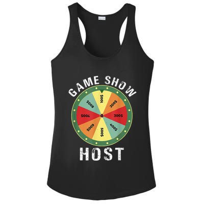 Game Show Host Trivia Board Game Night Questions Vintage Ladies PosiCharge Competitor Racerback Tank