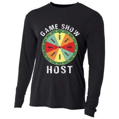 Game Show Host Trivia Board Game Night Questions Vintage Cooling Performance Long Sleeve Crew