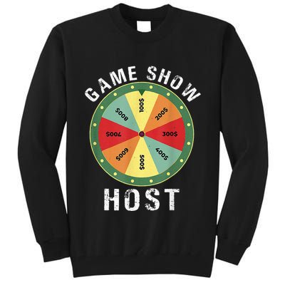 Game Show Host Trivia Board Game Night Questions Vintage Tall Sweatshirt
