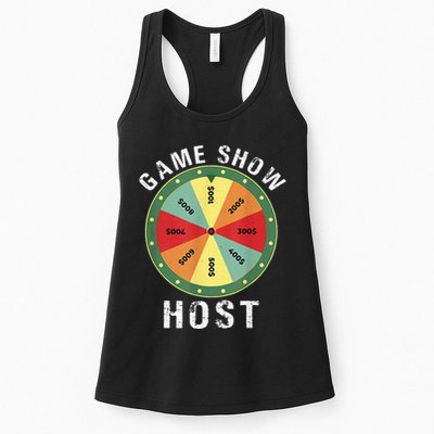 Game Show Host Trivia Board Game Night Questions Vintage Womens Tank Top