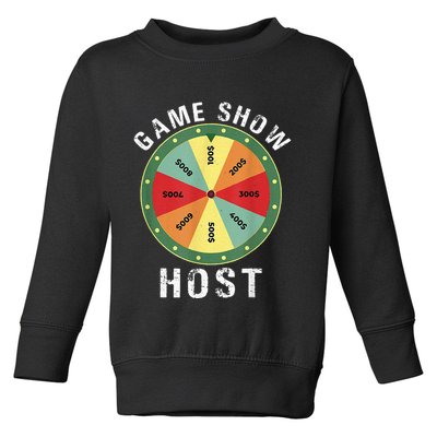 Game Show Host Trivia Board Game Night Questions Vintage Toddler Sweatshirt