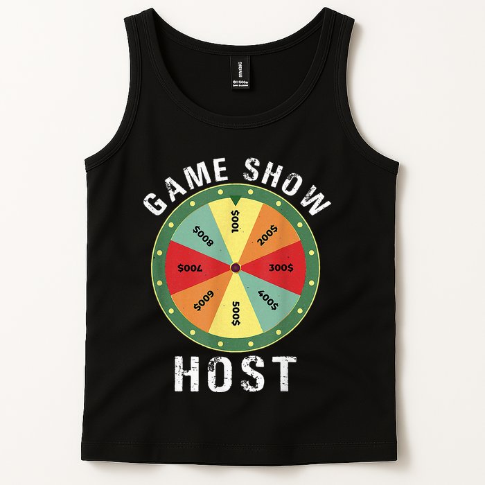 Game Show Host Trivia Board Game Night Questions Vintage Tank Top