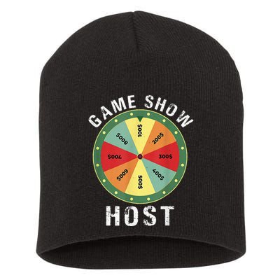 Game Show Host Trivia Board Game Night Questions Vintage Short Acrylic Beanie