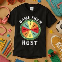 Game Show Host Trivia Board Game Night Questions Vintage Kids T-Shirt