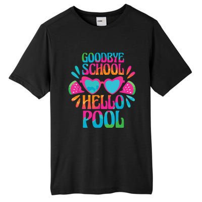 Goodbye School Hello Pool Watermelon Last Day Of School Tall Fusion ChromaSoft Performance T-Shirt