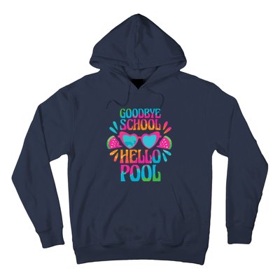 Goodbye School Hello Pool Watermelon Last Day Of School Hoodie