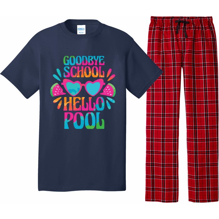 Goodbye School Hello Pool Watermelon Last Day Of School Pajama Set