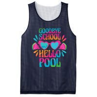 Goodbye School Hello Pool Watermelon Last Day Of School Mesh Reversible Basketball Jersey Tank