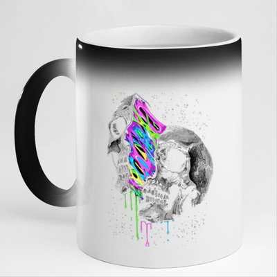 Galaxy Skull Halloween 11oz Black Color Changing Mug