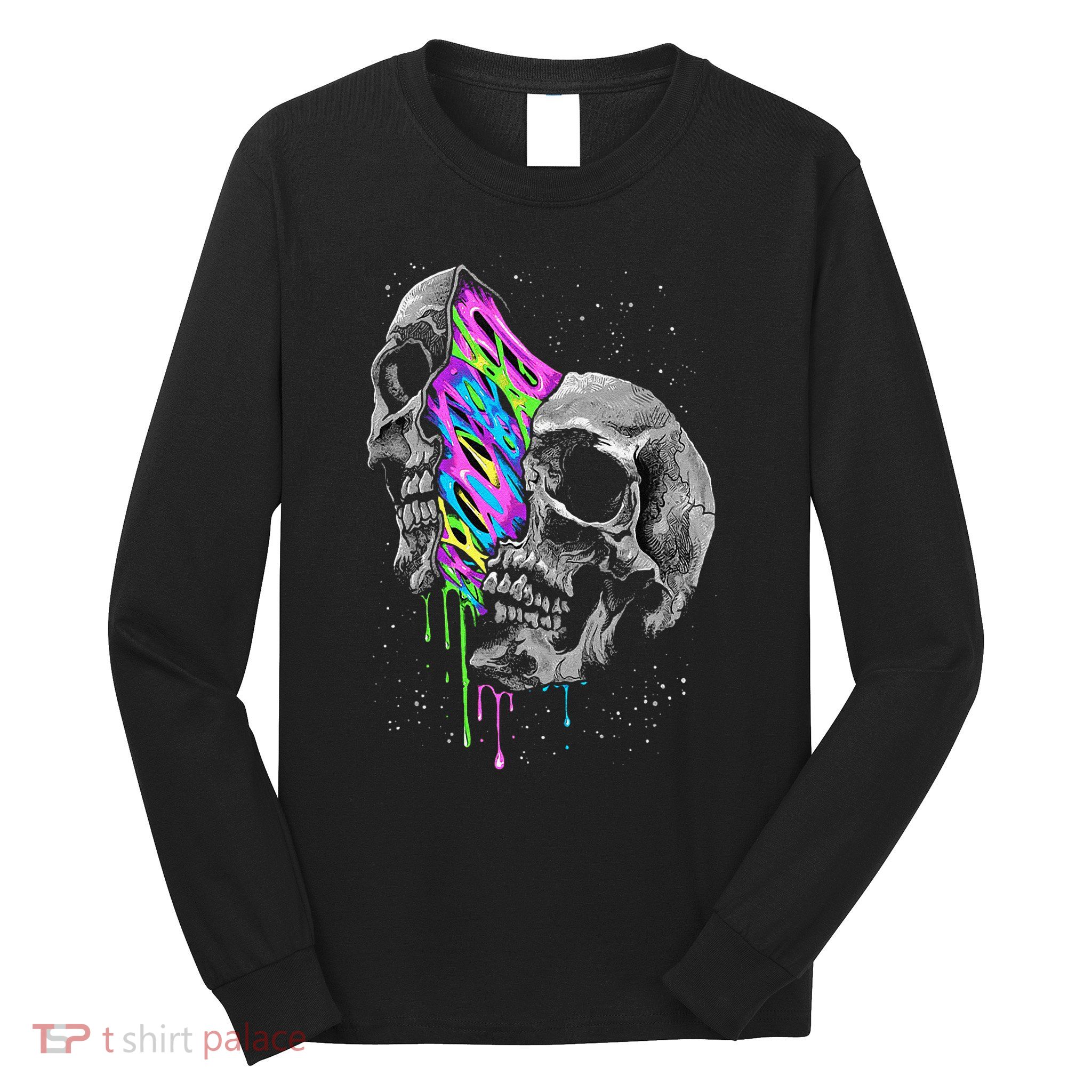 Galaxy Skull Halloween Long Sleeve Shirt