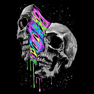 Galaxy Skull Halloween T-Shirt
