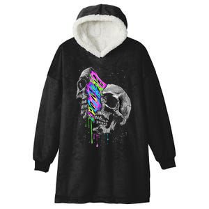 Galaxy Skull Halloween Hooded Wearable Blanket