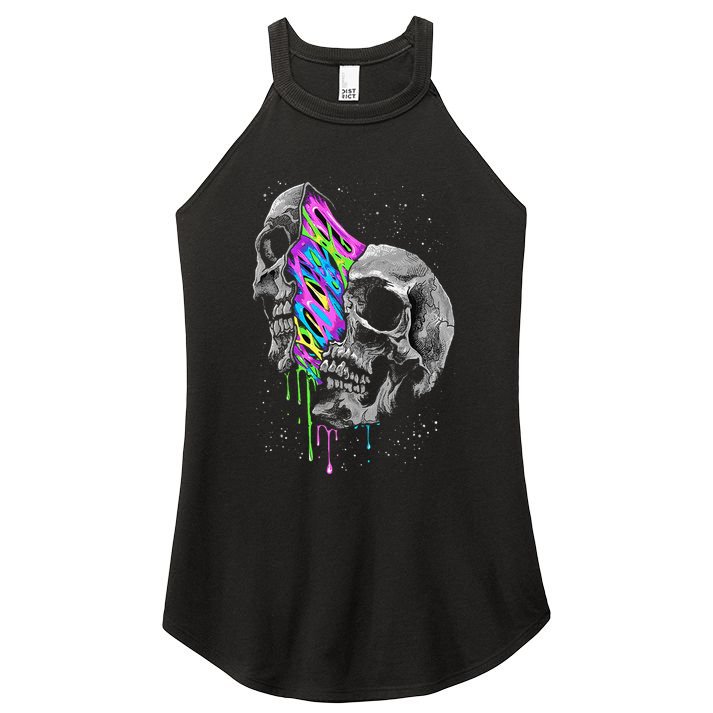 Galaxy Skull Halloween Women's Perfect Tri Rocker Tank